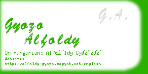 gyozo alfoldy business card